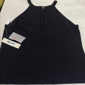 Nordstrom Eliza J Black Knit Sleeveless Halter Top